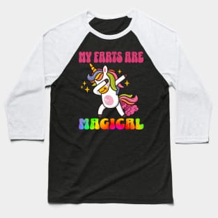 My Farts Are Magical  Dabbing Unicorn Tie Dye Baseball T-Shirt